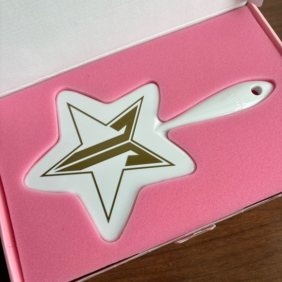 Jeffree Star White & Gold Glitter Hand Mirror - Picture 3 of 8